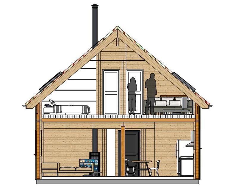 Maquette Chalet Savoyard Tirelire en bois