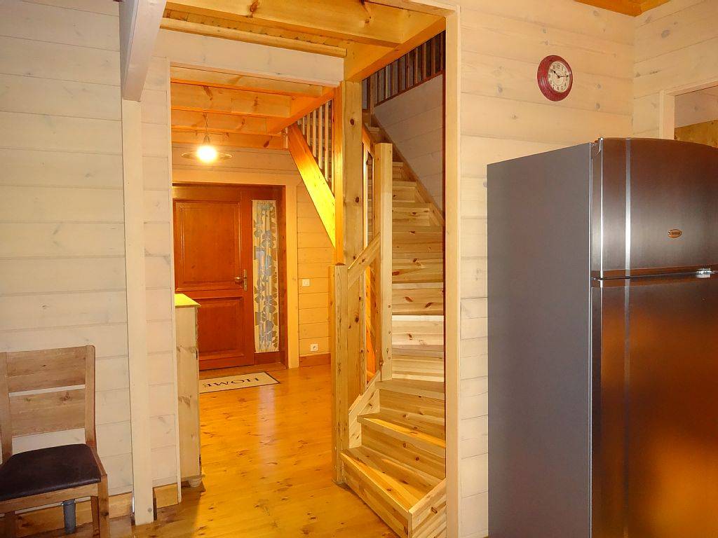 Photo escalier chalet bois