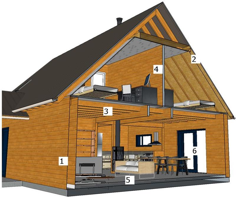 Plan rez de chaussée chalet Ancelle