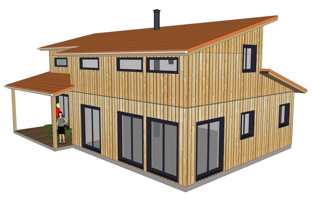 Maison bois avec etage