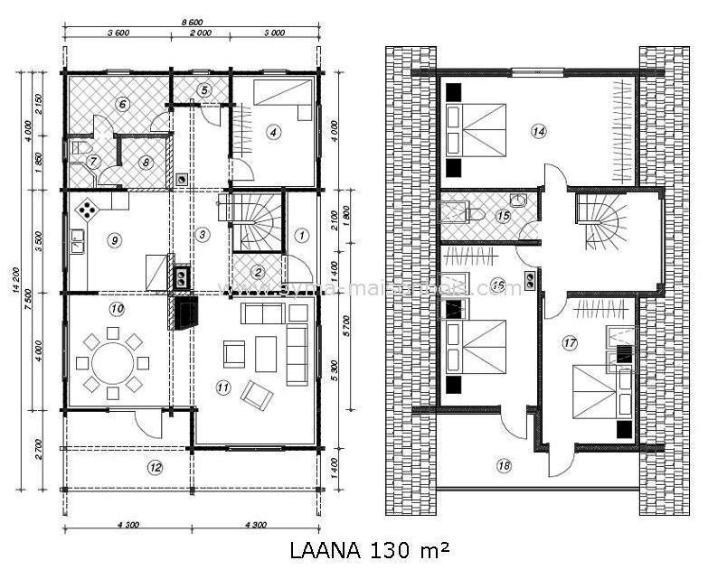 Plan rez de chaussée chalet Ancelle