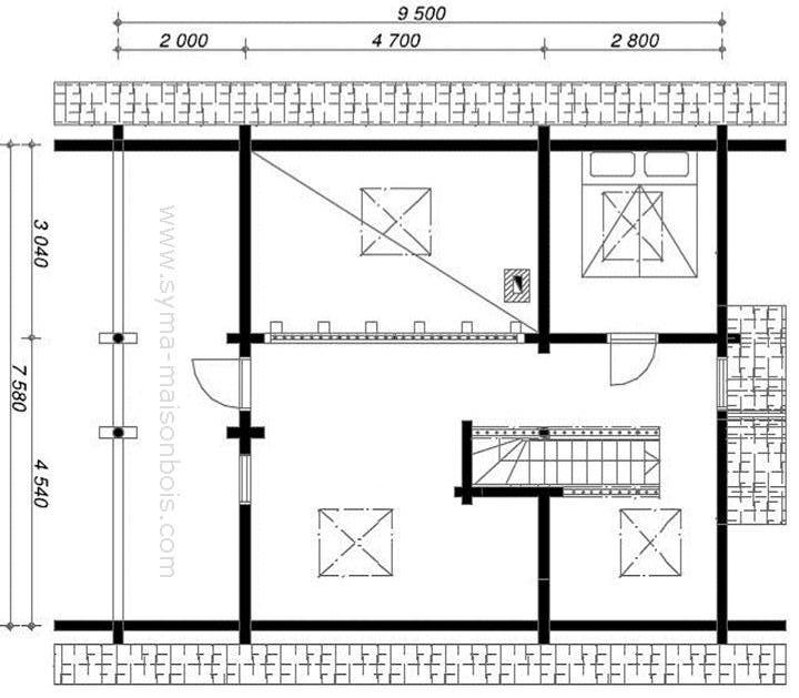 Plan de chalet en bois en kit