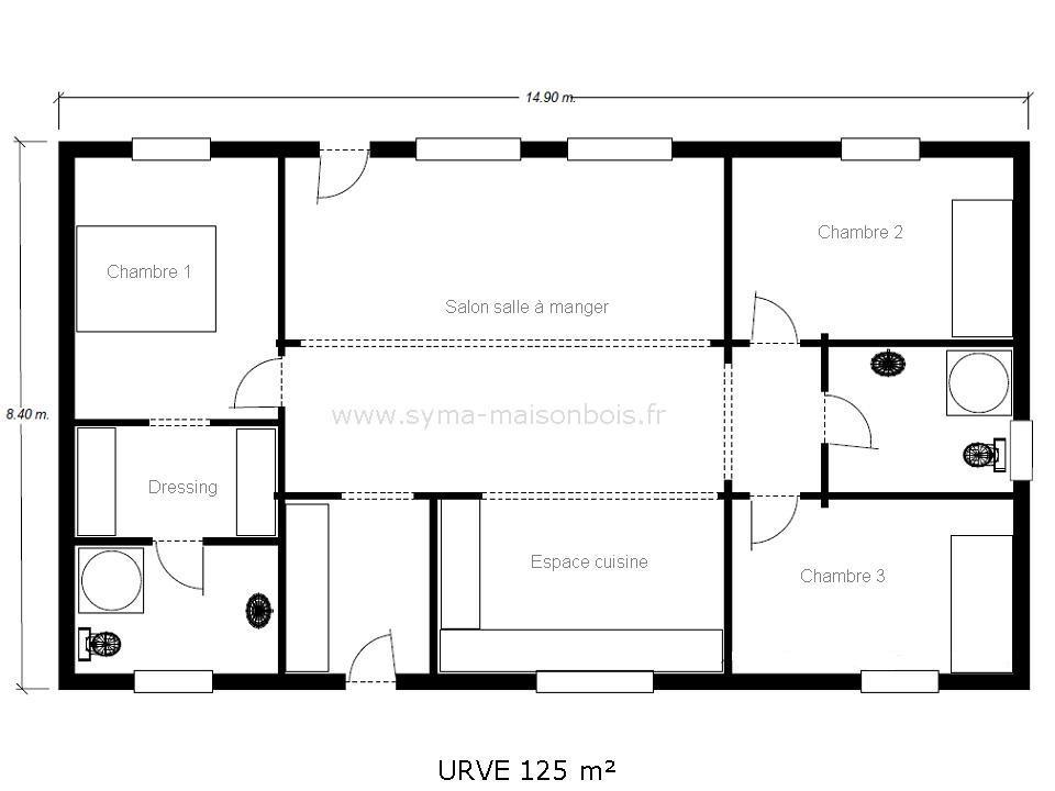 Plan maison en kit de plain pied