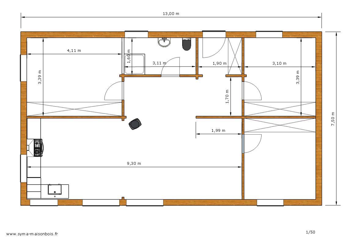 Plan de maison bois